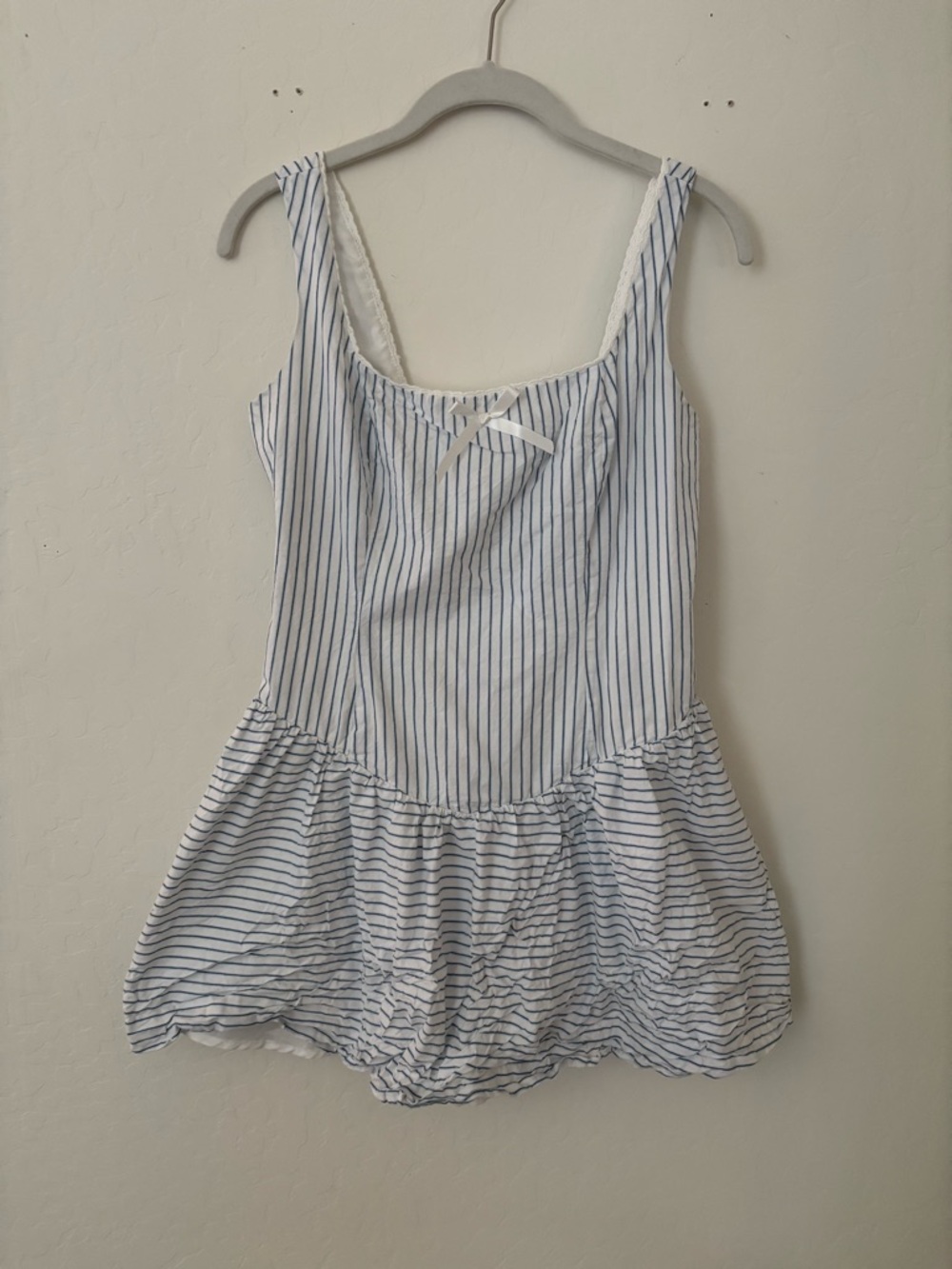 Forever 21 Blue Stripe Drop Waist Mini Dress XS